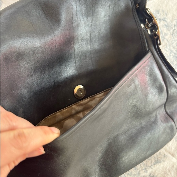 Coach Vintage Leather Legacy Saddle Flap Black City Crossbody Bag 9332 - Picture 11 of 11